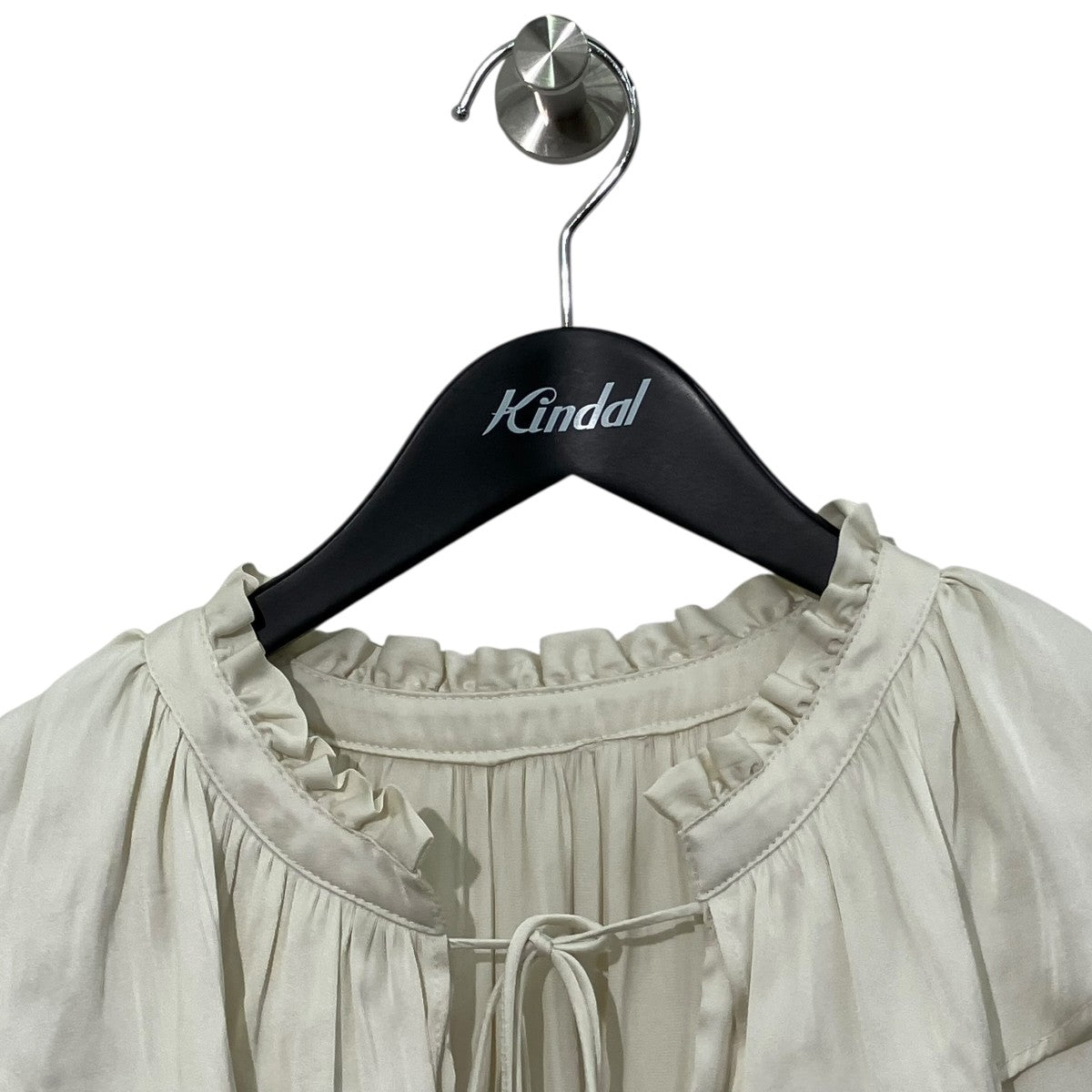 ELIOPOLE SATIN RUFFLES BLOUSE長袖ブラウス 古着・中古-3枚目のアイテム画像