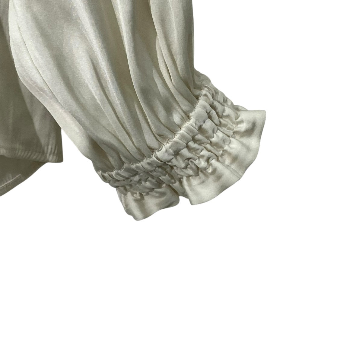 ELIOPOLE SATIN RUFFLES BLOUSE長袖ブラウス 古着・中古-4枚目のアイテム画像