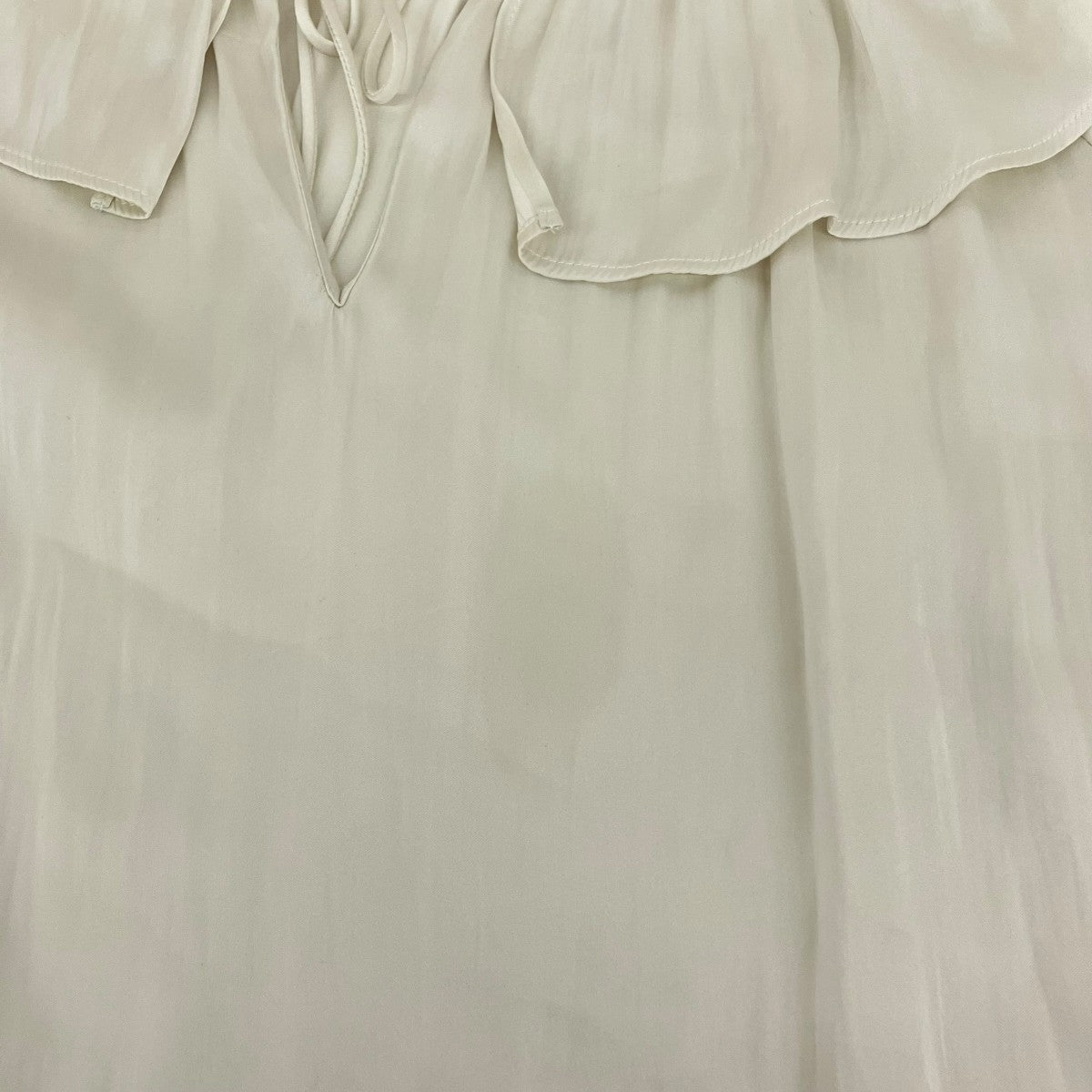 ELIOPOLE SATIN RUFFLES BLOUSE長袖ブラウス 古着・中古-6枚目のアイテム画像