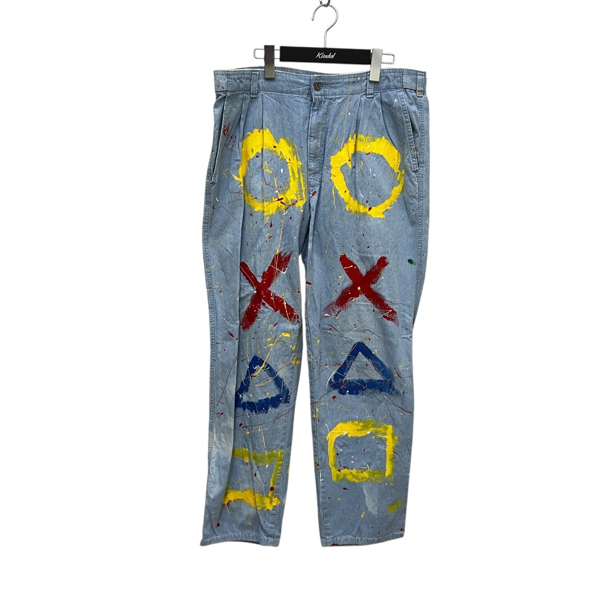 ペイント加工デニムパンツ