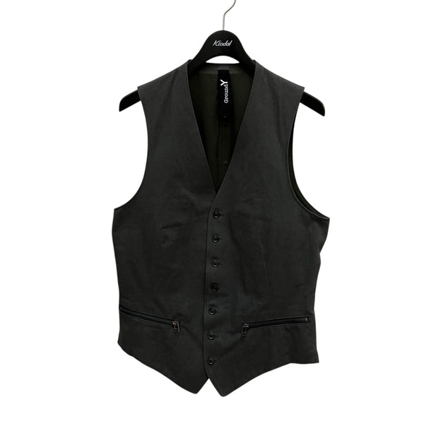 GROUND Y(グラウンドワイ) COTTON ZAZA CROSS WA ZIPPER POCKET VEST