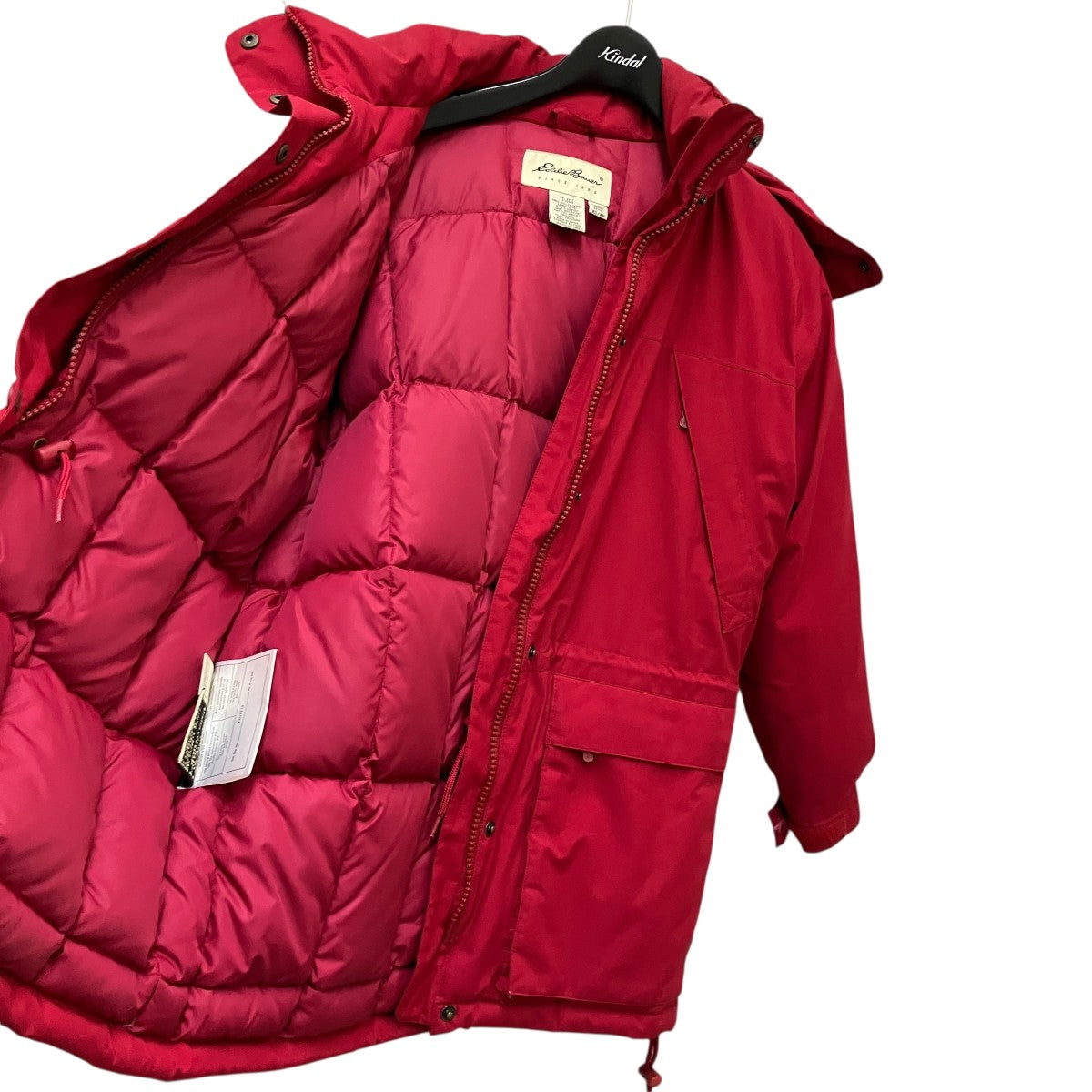 ジャケット・アウター 90s Eddie Bauer Plaid Hoodie Eddie Bauer(エディーバウアー) 90S Vintageジャケット レッド サイズ