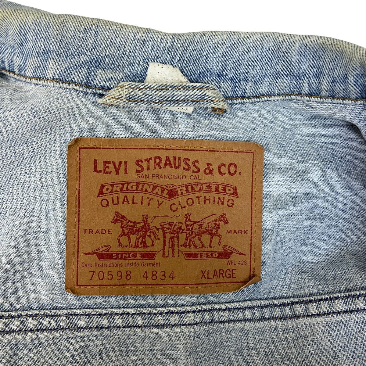 c*様 Levi’s 90s USA製 70598 カラーデニムジャケット 50 Levi's（リーバイス） 古着 90年代 Levi's 70598-4891 デニム