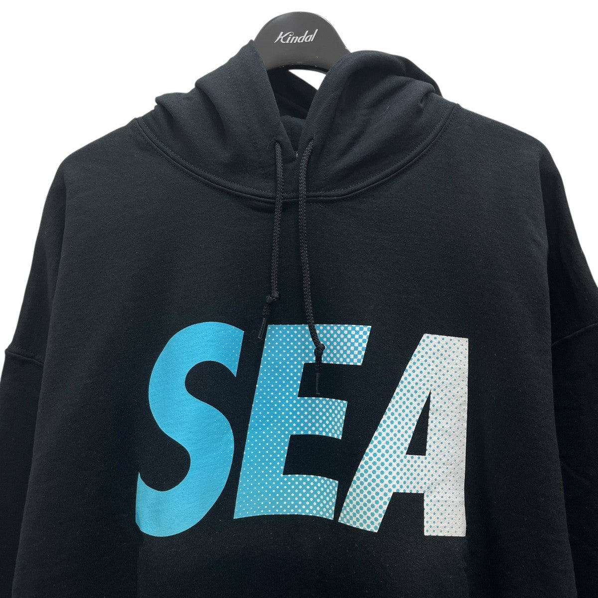 WIND AND SEA×FLAGSTUFF プルオーバーパーカー ブラック サイズ XL