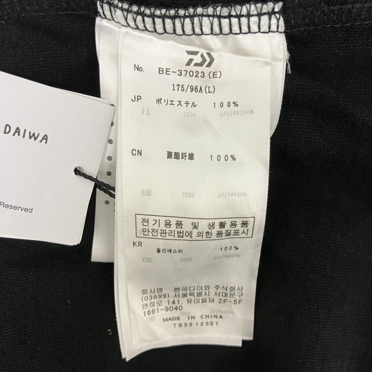 ENNOY×DAIWA PIER39 TシャツBE-37023 BE-37023 ブラック サイズ L
