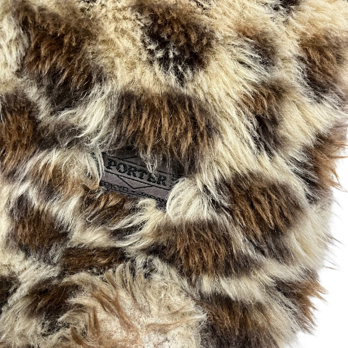 HEAD PORTER(ヘッドポーター) レオパード柄フェイクファーハンドバッグ