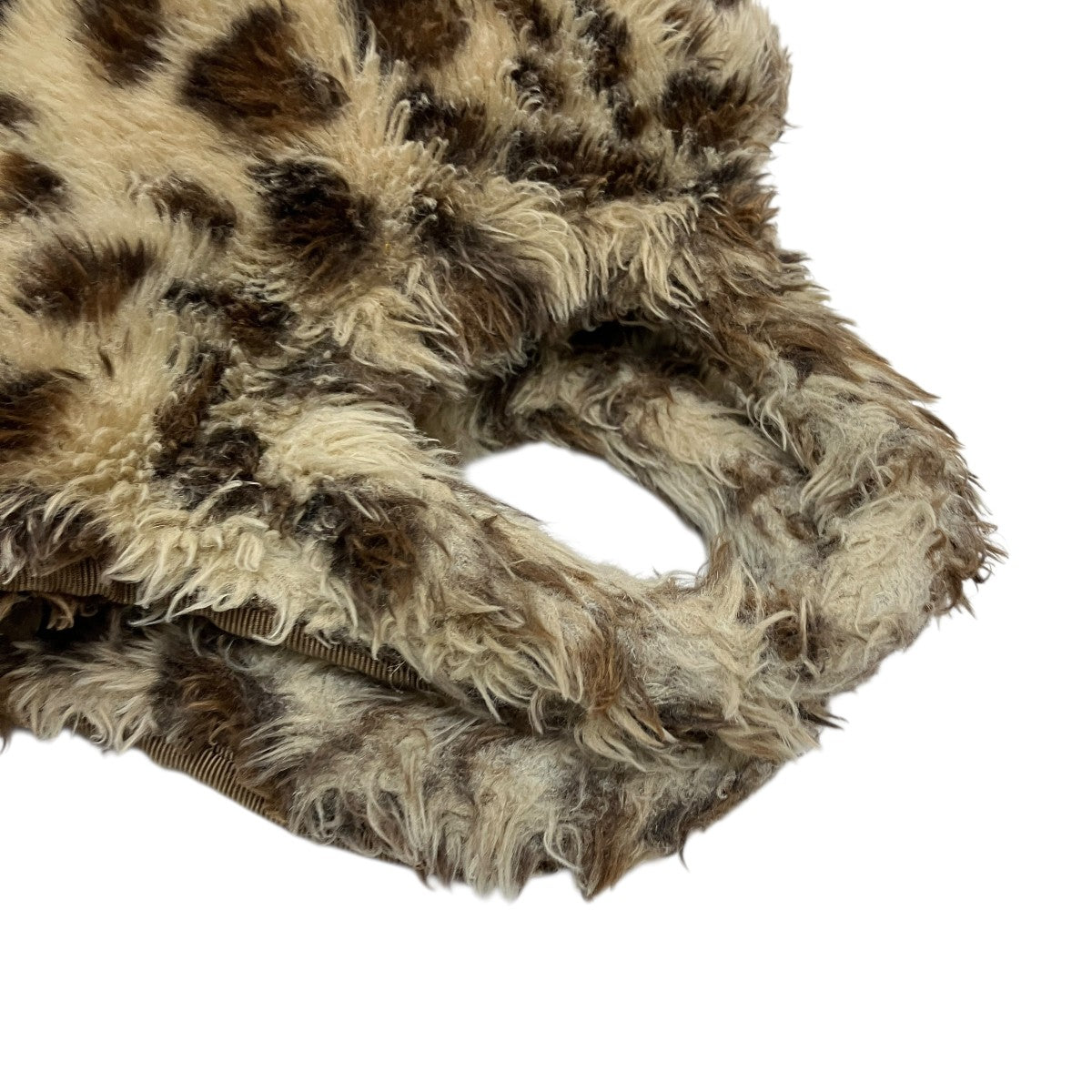 HEAD PORTER(ヘッドポーター) レオパード柄フェイクファーハンドバッグ