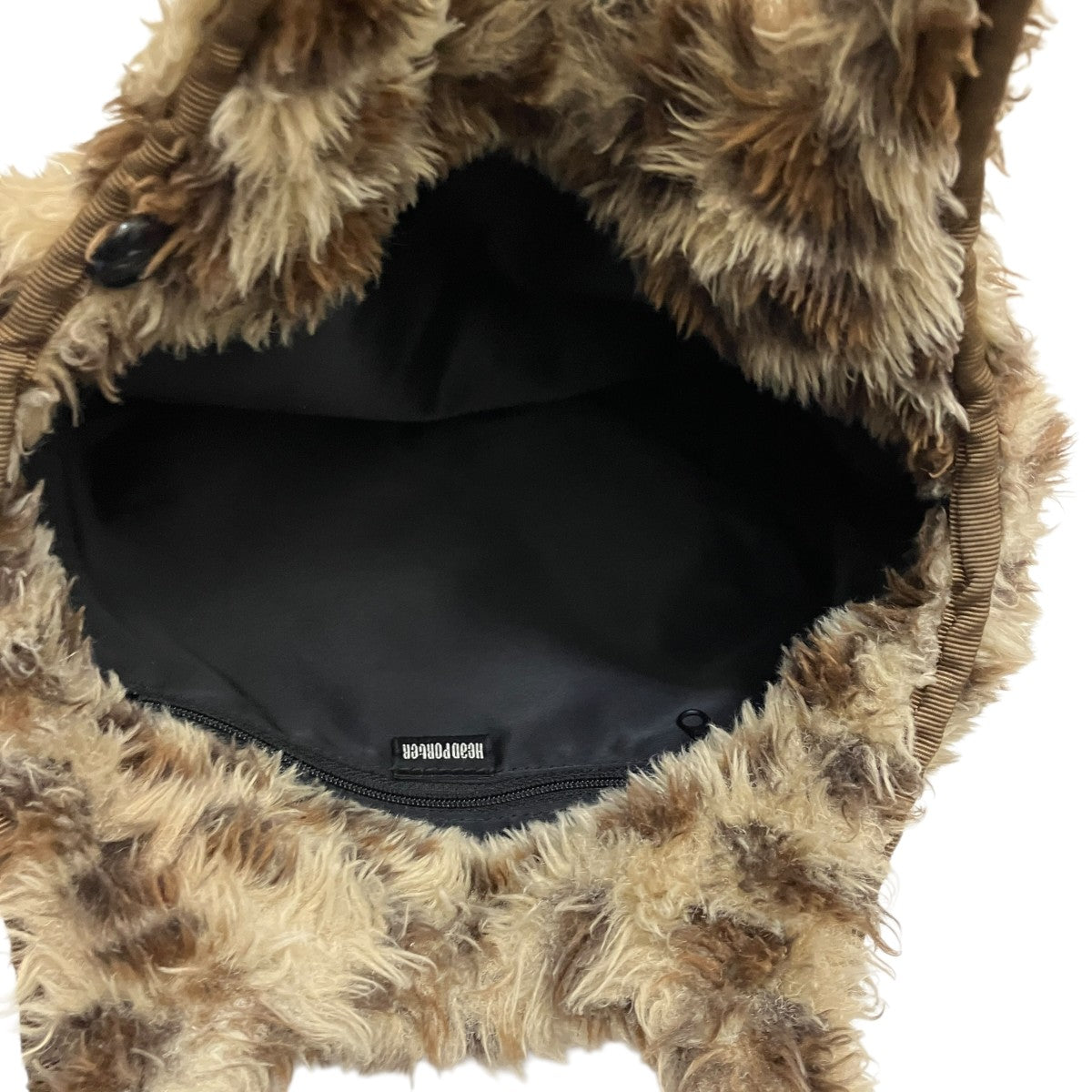 HEAD PORTER(ヘッドポーター) レオパード柄フェイクファーハンドバッグ