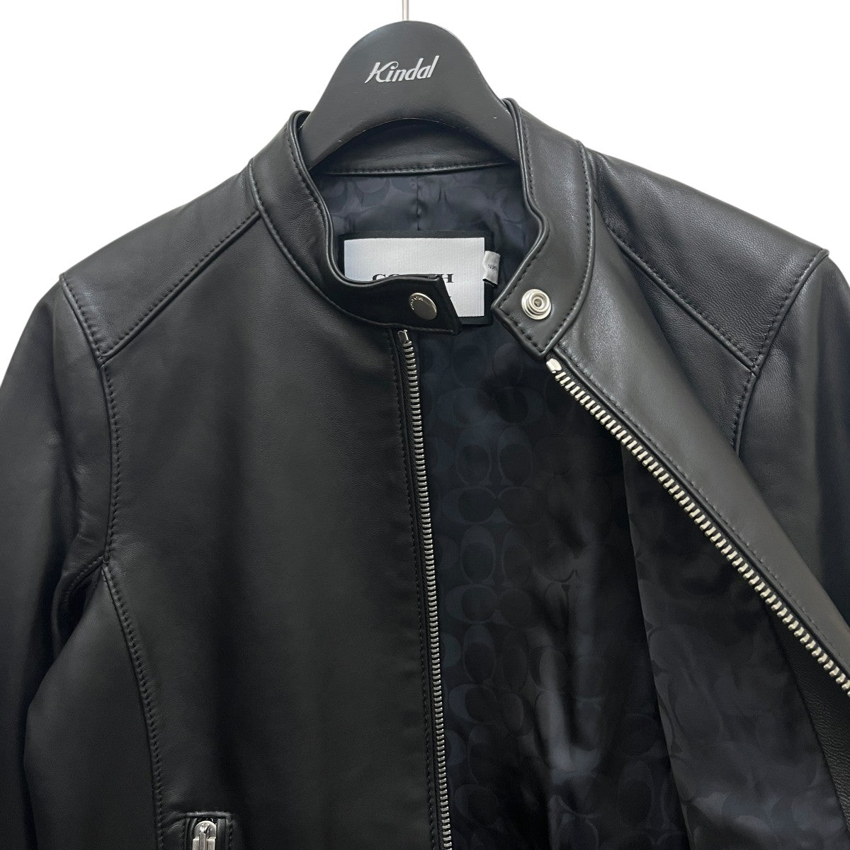 COACH ラムレザーシングルライダースCG667 古着・中古-3枚目のアイテム画像