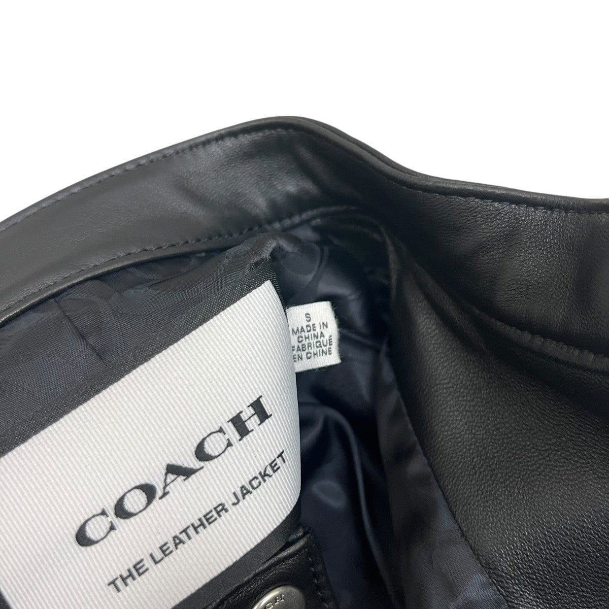 COACH ラムレザーシングルライダースCG667 古着・中古-5枚目のアイテム画像