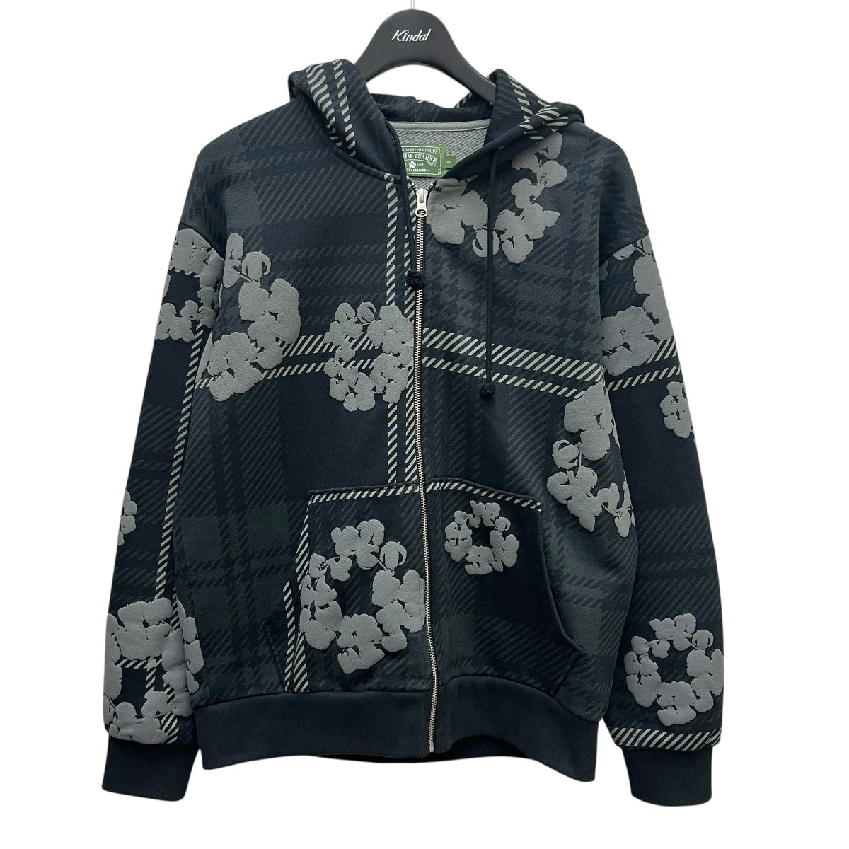 25AWPLAID COTTON WREATH ZIP HOODIEジップパーカー