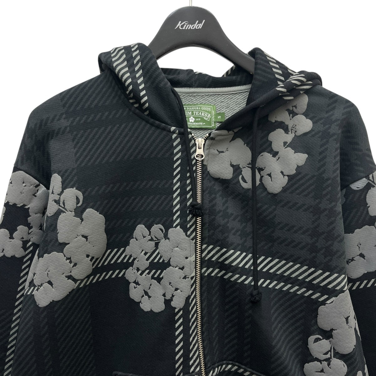 25AWPLAID COTTON WREATH ZIP HOODIEジップパーカー