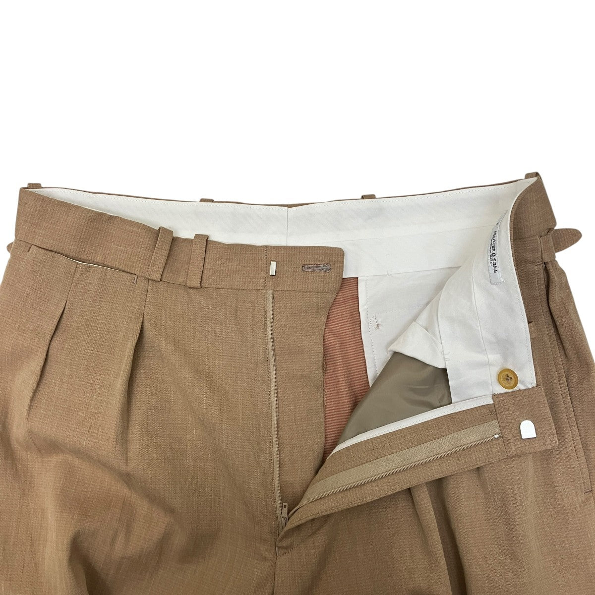 MAATEE＆SONS JEFFERY 2PLEATS TROUSERスラックスMT5103-0205D 古着・中古-3枚目のアイテム画像