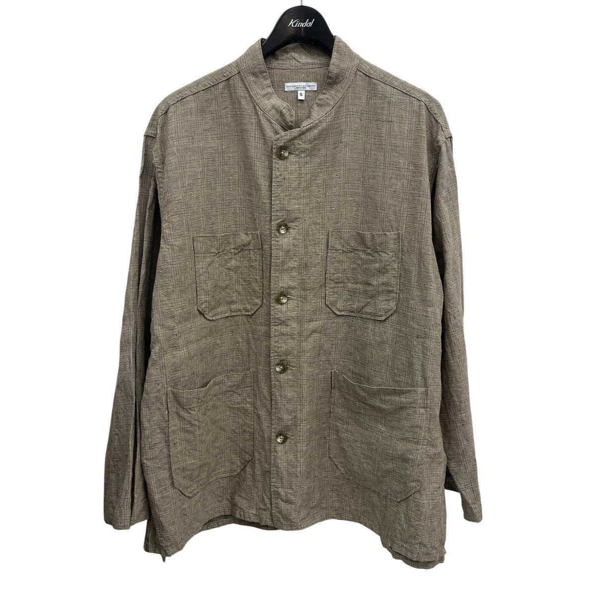Engineered Garments チェックリネンカバーオール 古着・中古-1枚目のアイテム画像