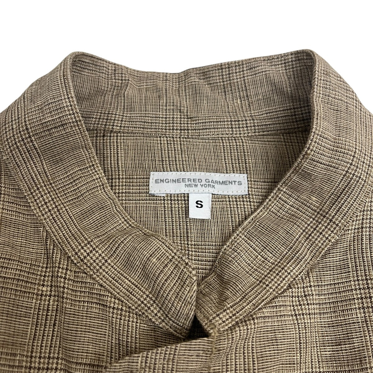 Engineered Garments チェックリネンカバーオール 古着・中古-5枚目のアイテム画像