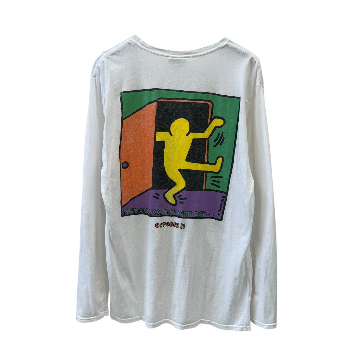 Keith Haring 90’ｓ vintage長袖Tシャツ 古着・中古-2枚目のアイテム画像