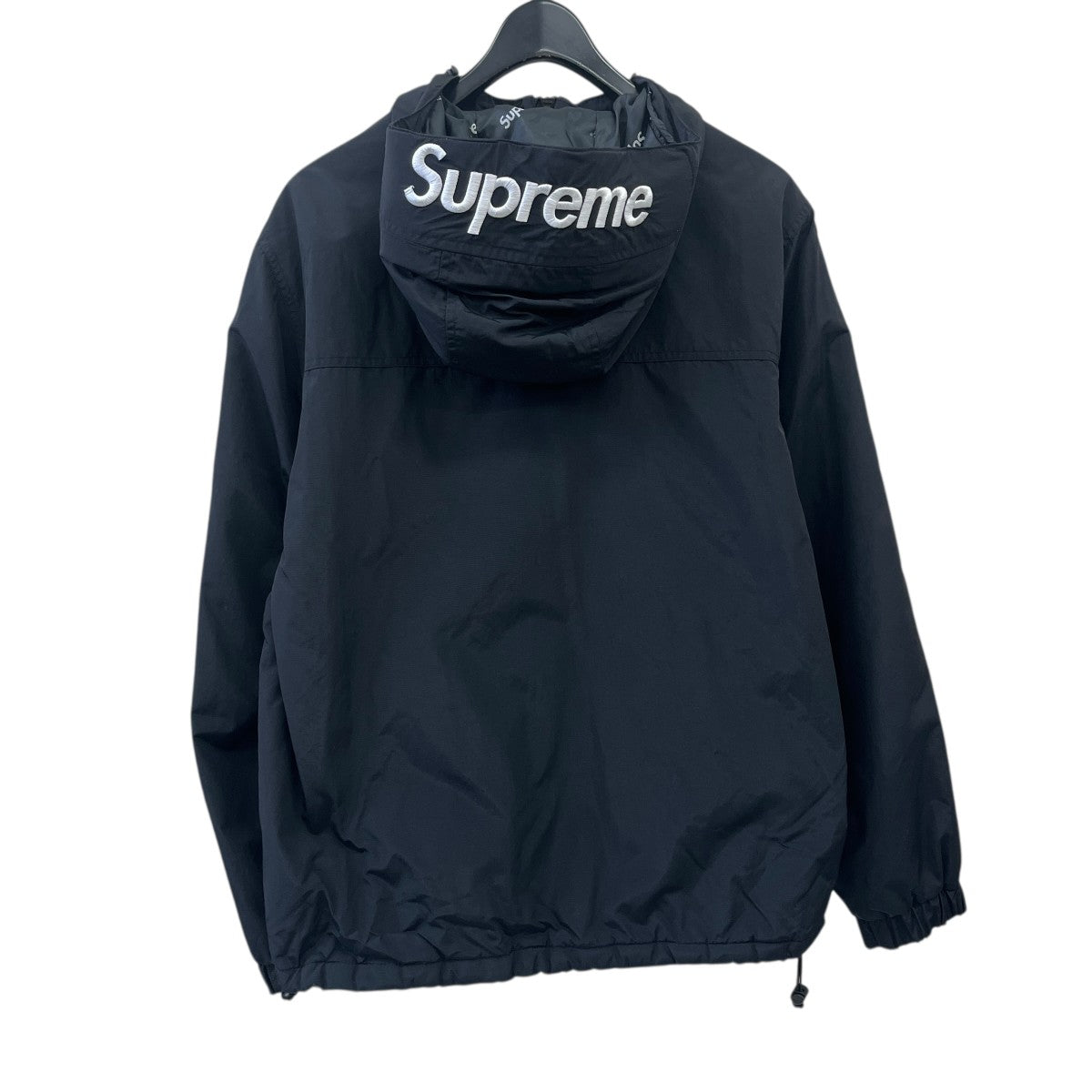 Supreme 17AWHooded Logo Half Zip Pulloverアノラックパーカー 古着・中古-2枚目のアイテム画像