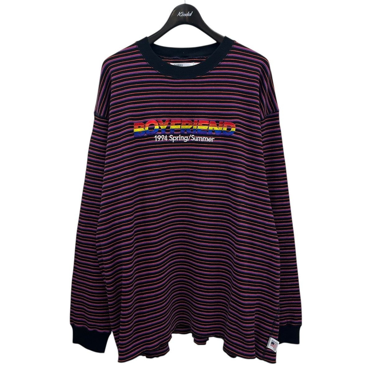 DAIRIKU マルチボーダーロングスリーブTシャツ22SS C-10 古着・中古-1枚目のアイテム画像