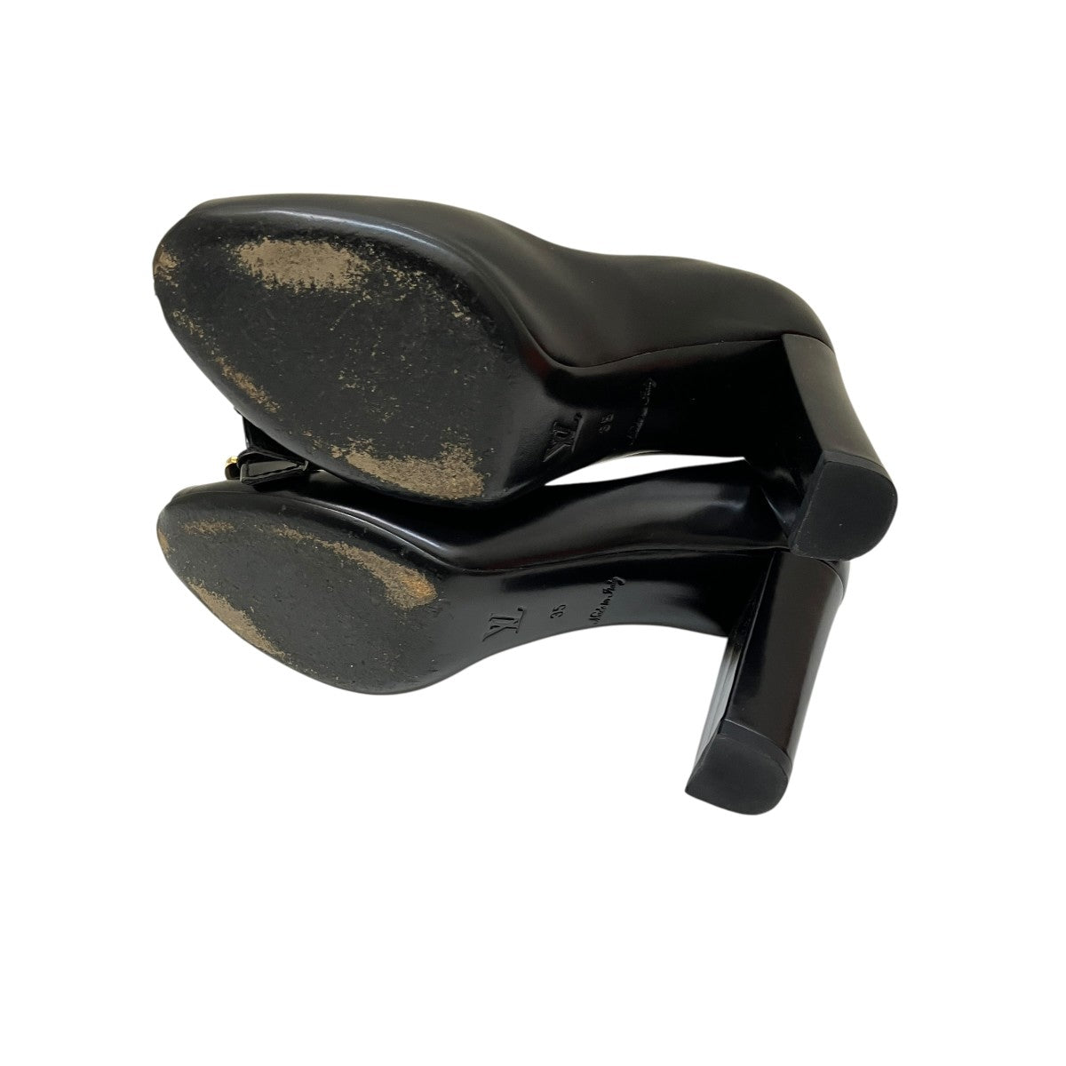 LOUIS VUITTON(ルイヴィトン) オープントゥーパンプス ブラック サイズ