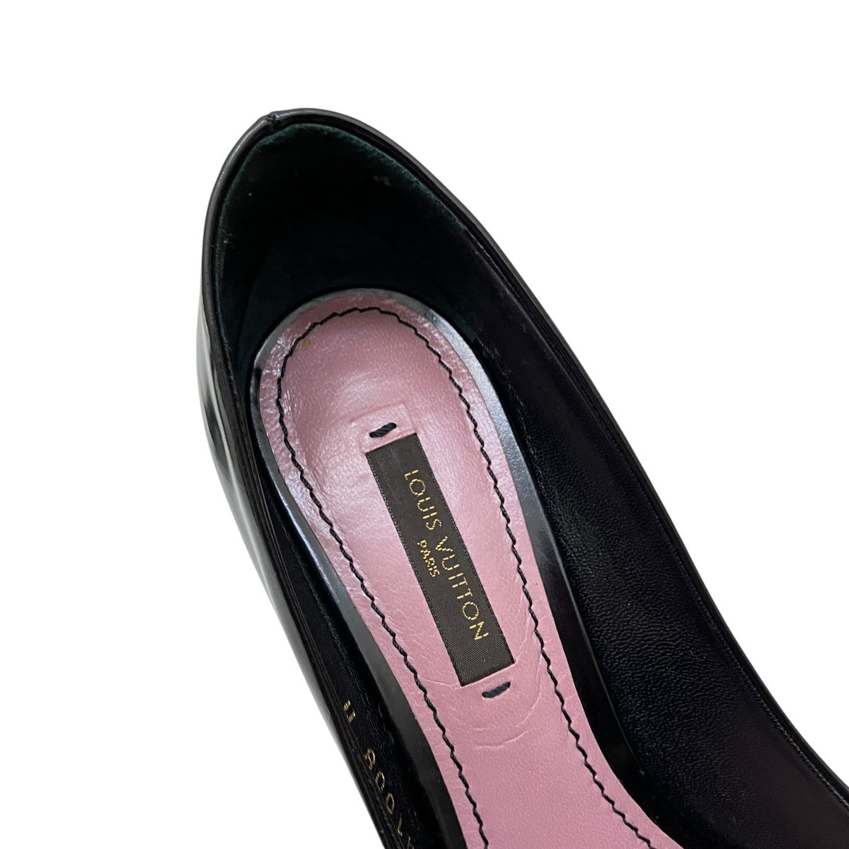 LOUIS VUITTON(ルイヴィトン) オープントゥーパンプス ブラック サイズ