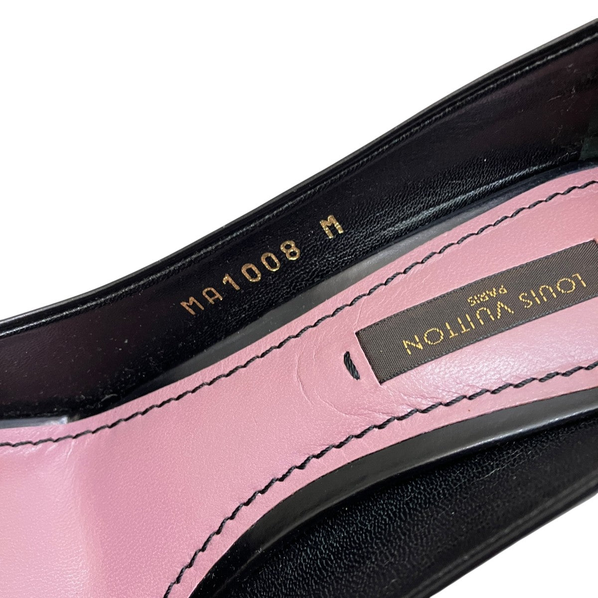 LOUIS VUITTON(ルイヴィトン) オープントゥーパンプス ブラック サイズ