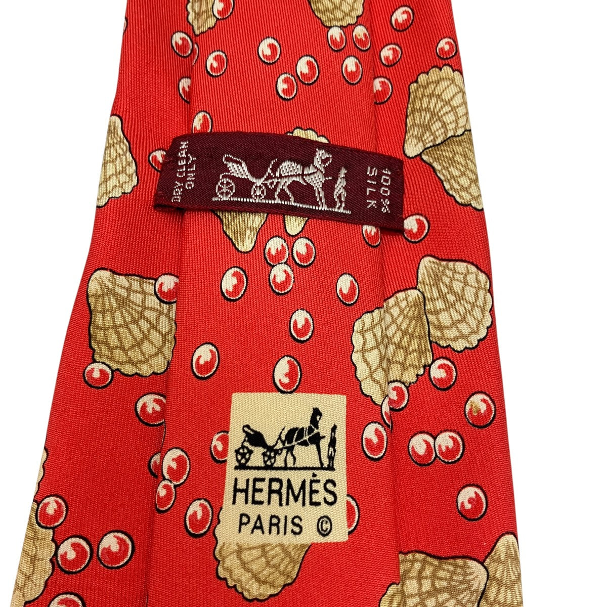 HERMES(エルメス) 貝柄ネクタイ オレンジ|【公式】カインドオル HERMES(エルメス) 貝柄ネクタイ オレンジ|【公式】カインドオル