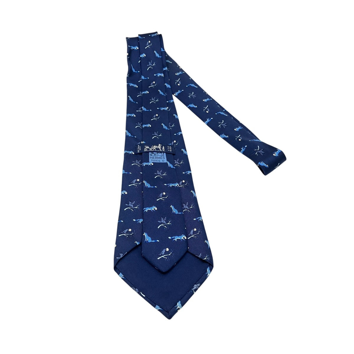 HERMES キツネ柄シルクネクタイ 古着・中古-3枚目のアイテム画像