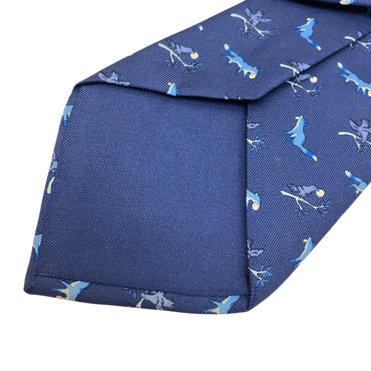 HERMES キツネ柄シルクネクタイ 古着・中古-5枚目のアイテム画像