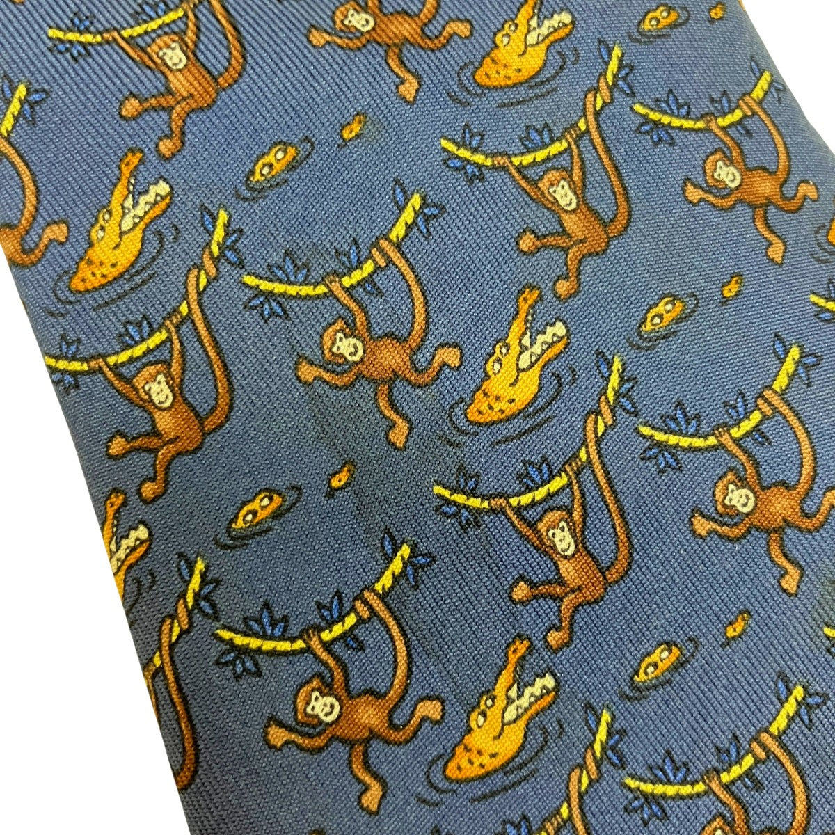 HERMES サル柄シルクネクタイ 古着・中古-5枚目のアイテム画像