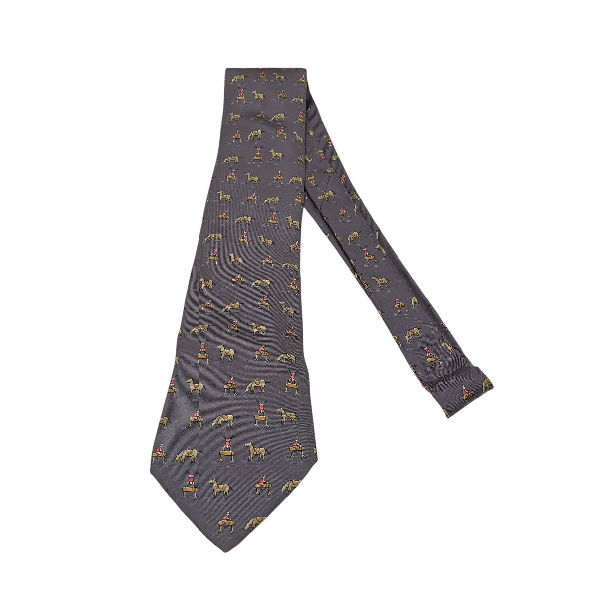 HERMES ラクダ柄ネクタイ 古着・中古-2枚目のアイテム画像