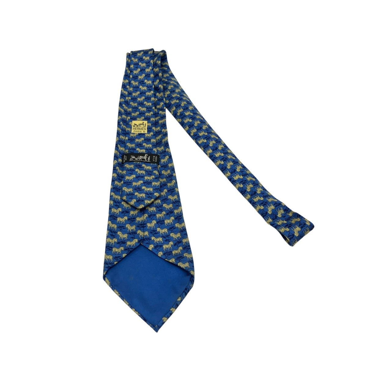 HERMES シマウマ柄シルクネクタイ 古着・中古-3枚目のアイテム画像