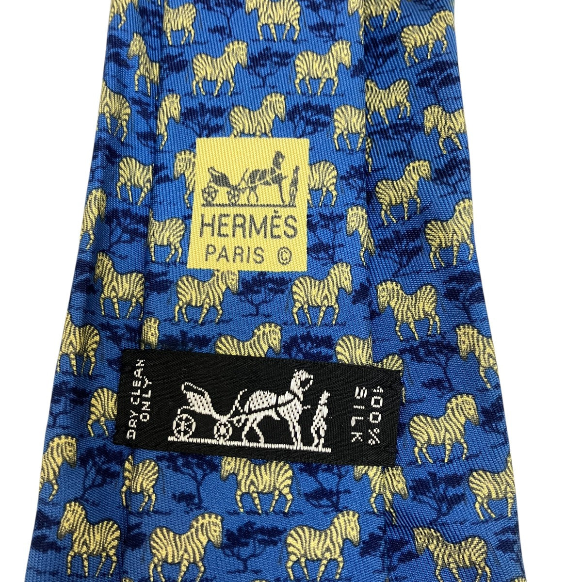 HERMES シマウマ柄シルクネクタイ 古着・中古-4枚目のアイテム画像