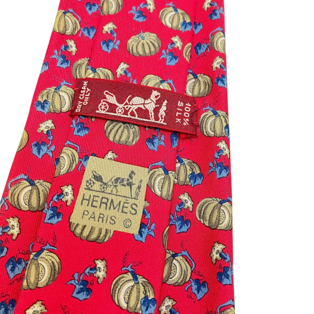 HERMES かぼちゃ柄ネクタイ 古着・中古-4枚目のアイテム画像