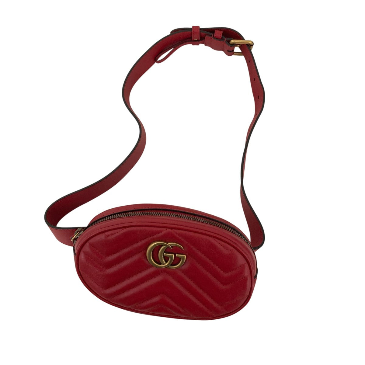 GUCCI GGマーモントキルティング ベルトバッグウエストバッグ476434 古着・中古-1枚目のアイテム画像