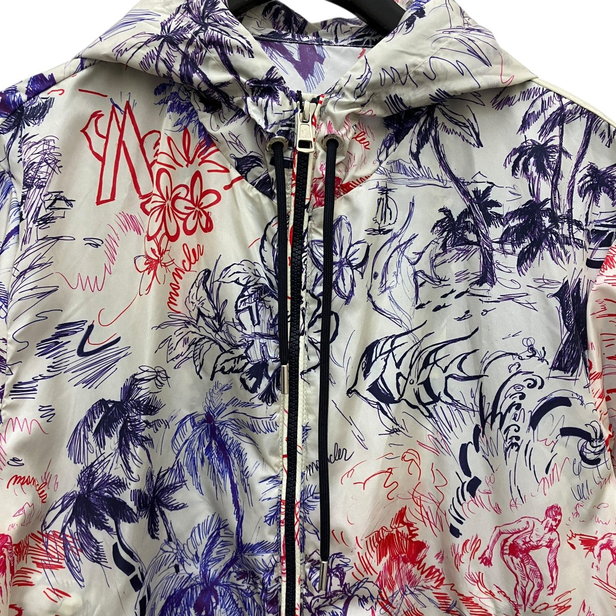 ⚠️売り切り⚠️MONCLER ナイロン ジャケット MONCLER (モンクレール) 撥水 フードトリコロールライン ナイロン