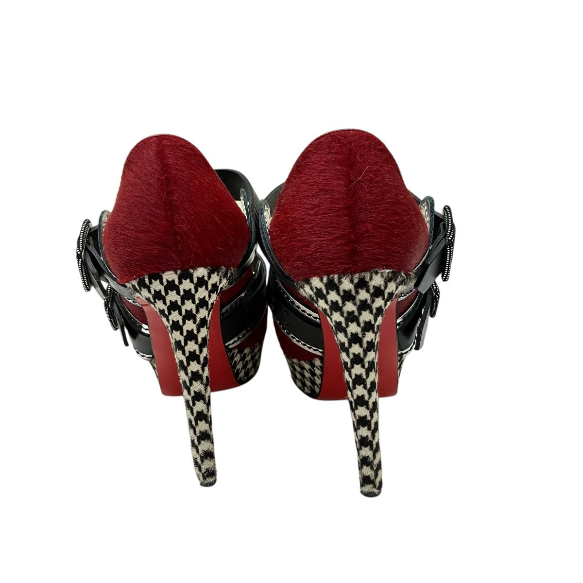 Christian Louboutin ハラコオープントゥーパンプス 古着・中古-2枚目のアイテム画像