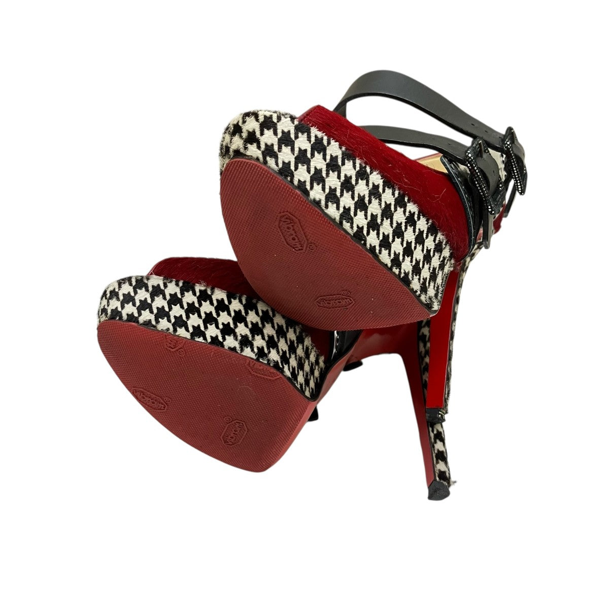 Christian Louboutin ハラコオープントゥーパンプス 古着・中古-6枚目のアイテム画像