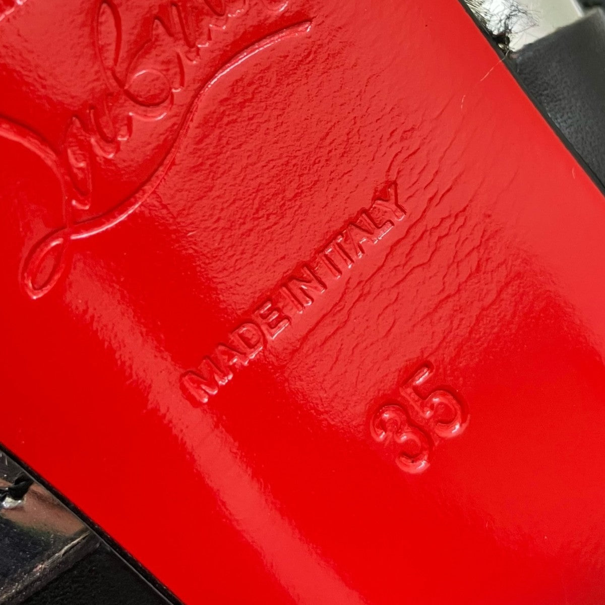 Christian Louboutin ハラコオープントゥーパンプス 古着・中古-8枚目のアイテム画像