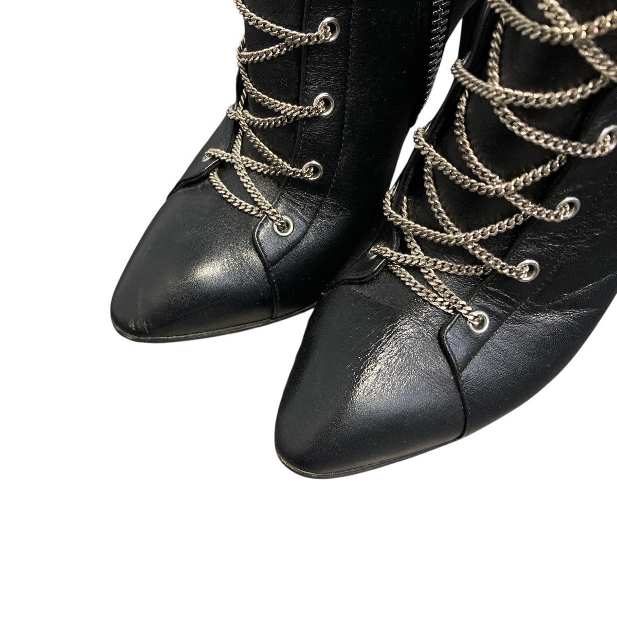 GIUSEPPE ZANOTTI チェーンヒールブーツ 古着・中古-4枚目のアイテム画像