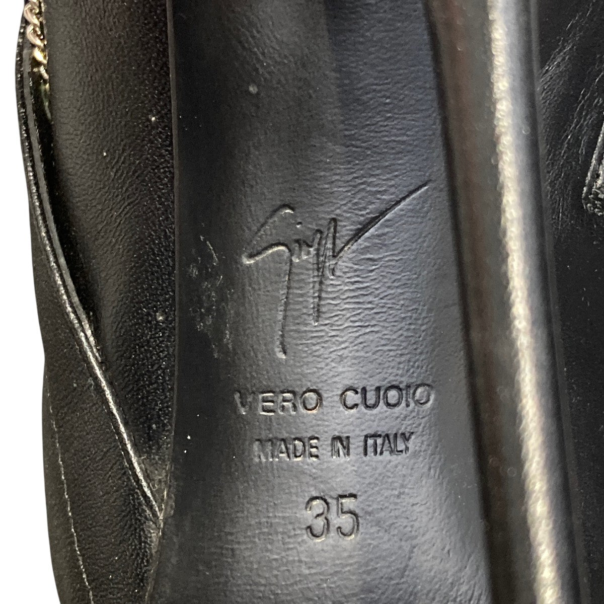 GIUSEPPE ZANOTTI チェーンヒールブーツ 古着・中古-7枚目のアイテム画像