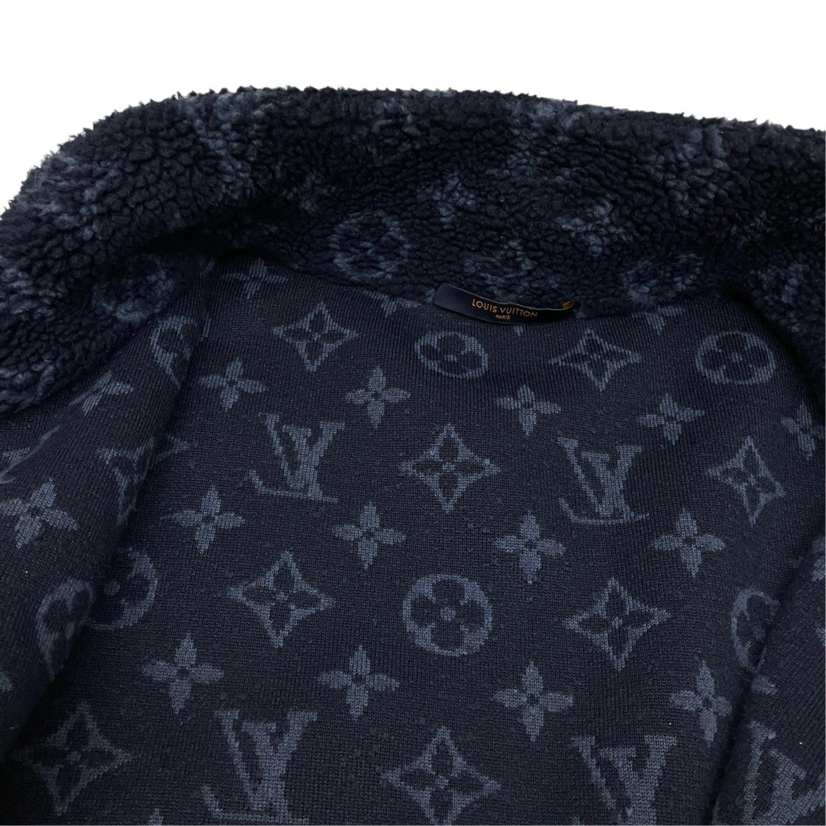 LOUIS VUITTON モノグラム柄ボアジャケット 古着・中古-5枚目のアイテム画像