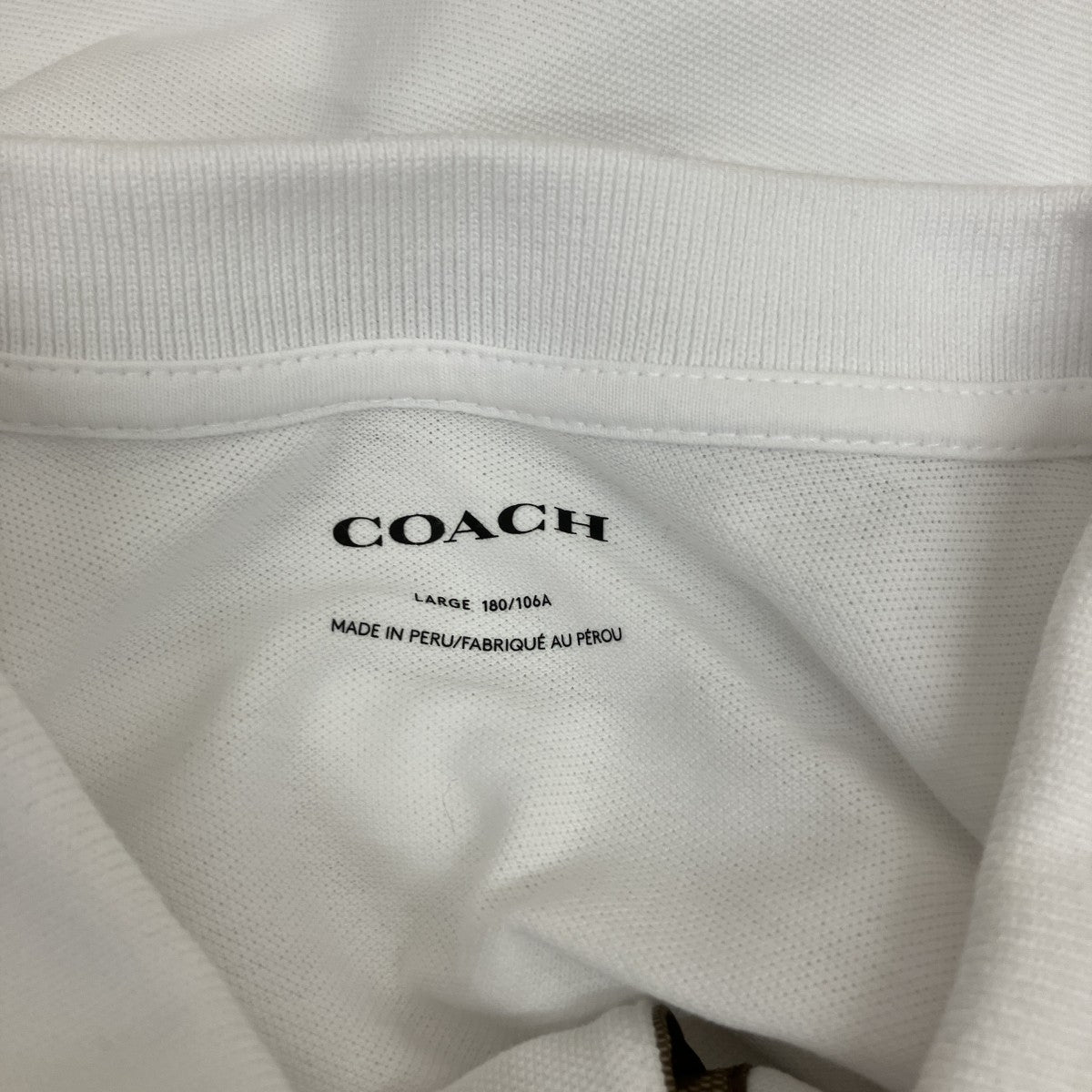 COACH(コーチ) ポロシャツ ホワイト サイズ L｜【公式】カインドオル