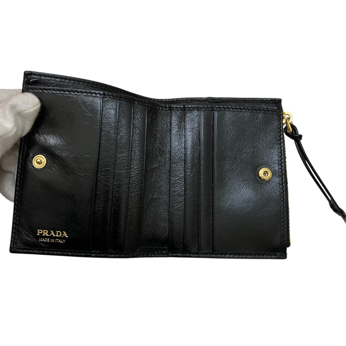 PRADA ソフトルックスレザー2つ折り財布1ML050 古着・中古-6枚目のアイテム画像