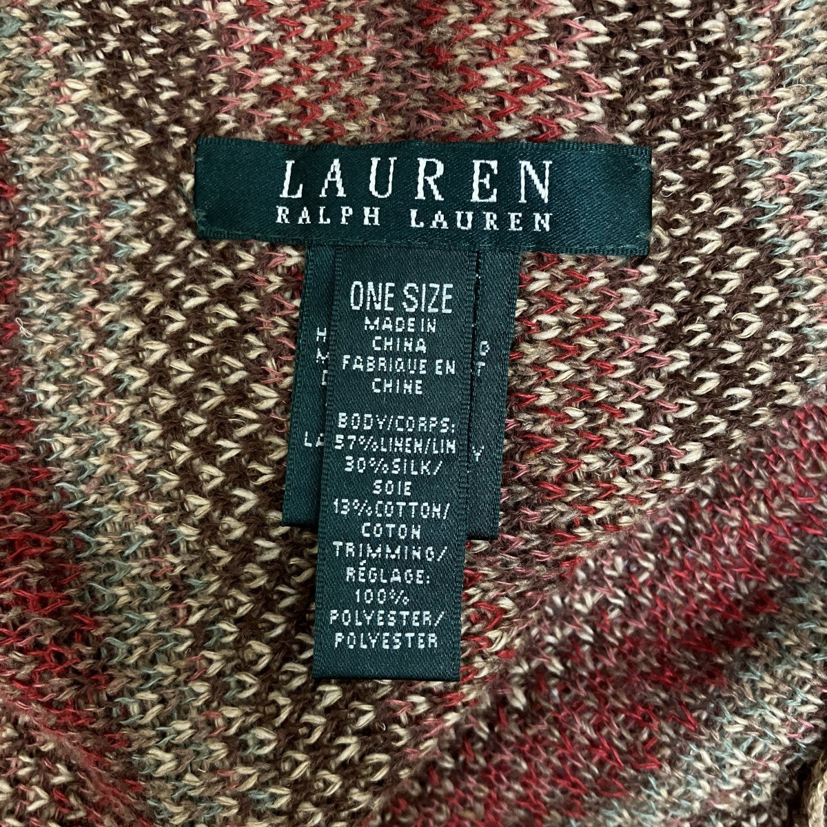 LAUREN RALPH LAUREN ネイティブ柄リネンシルク混ニットカーディガン 古着・中古-5枚目のアイテム画像