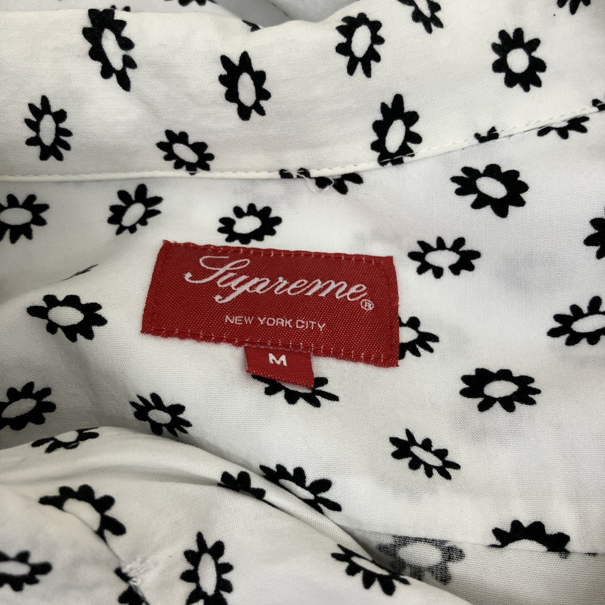 Supreme(シュプリーム) 総柄オープンカラーシャツ ホワイト サイズ M