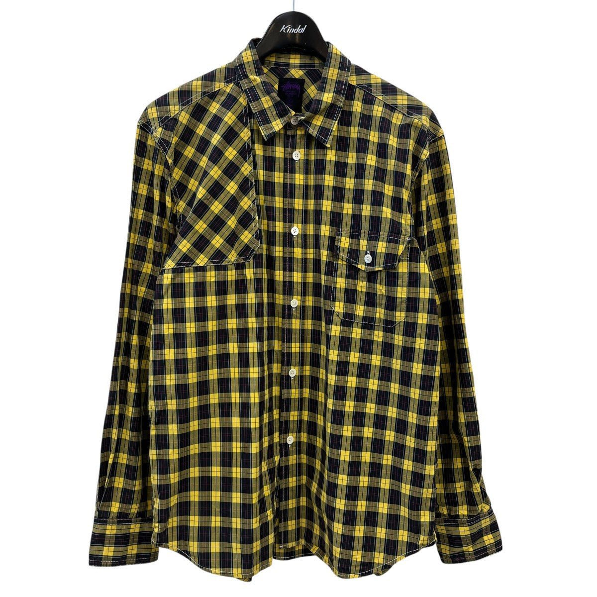 stussy 00Sチェック長袖シャツ 古着・中古-1枚目のアイテム画像
