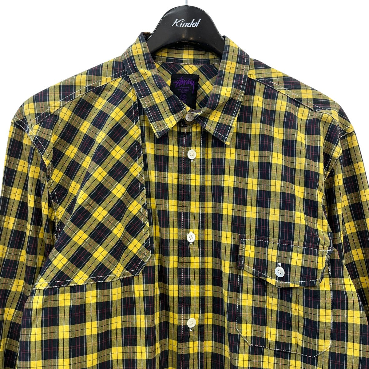 stussy 00Sチェック長袖シャツ 古着・中古-3枚目のアイテム画像