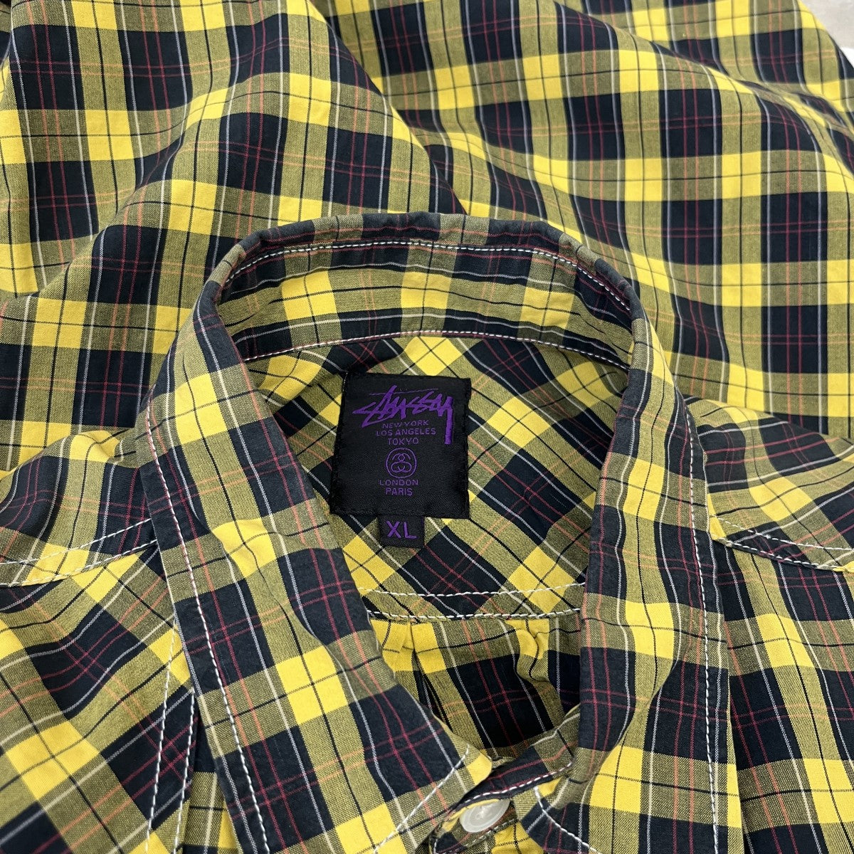 stussy 00Sチェック長袖シャツ 古着・中古-4枚目のアイテム画像