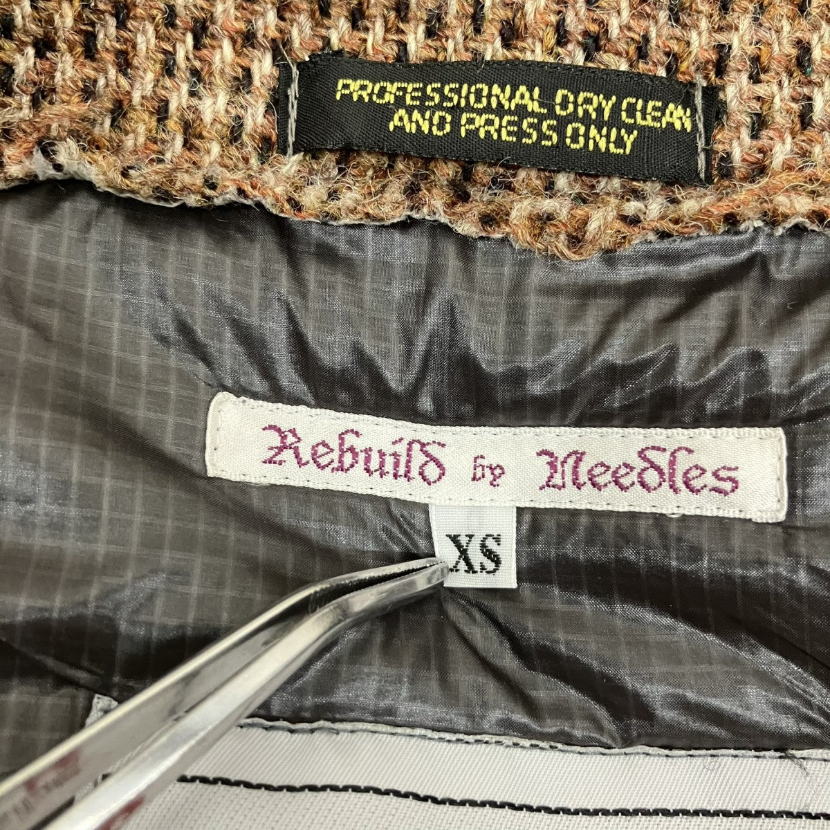 Rebuild by Needles 中綿ツイードジャケットJ0297 古着・中古-5枚目のアイテム画像