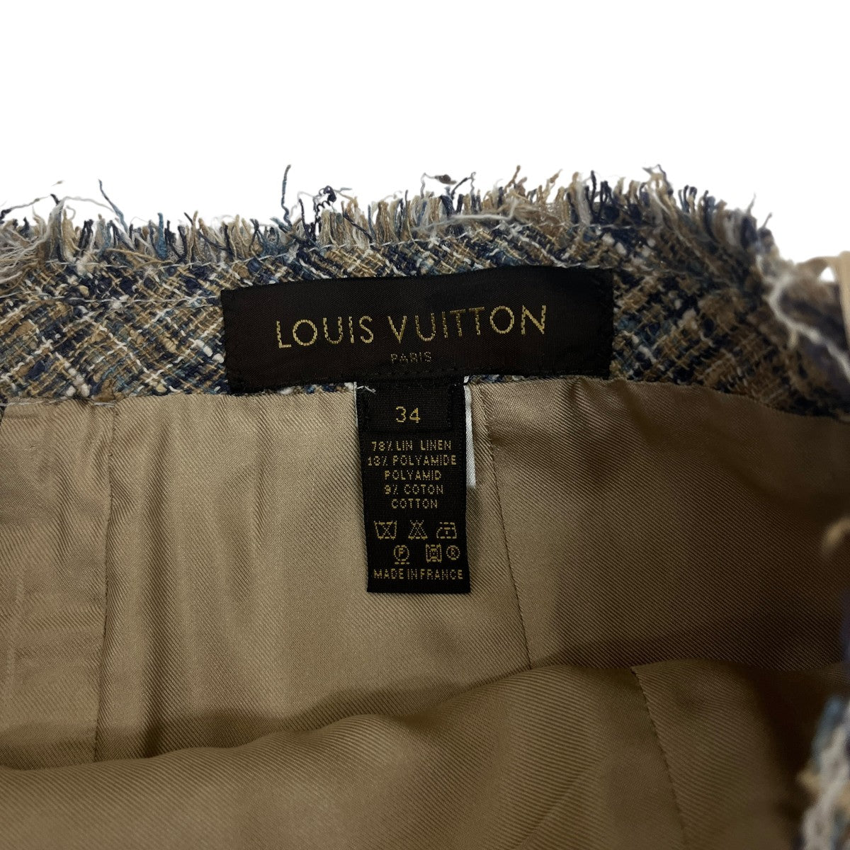 LOUIS VUITTON サマーツイードスカート 古着・中古-6枚目のアイテム画像